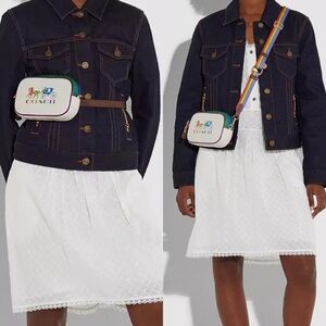 Coach Jes Convertible Belt Bag With Rainbow Horse And Carriage pride